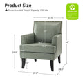 Nileus Set of 2 Modern Classic Polyester Accent Chairs with Solid Wood Legs by HULALA HOME