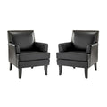Nileus Set of 2 Modern Classic Polyester Accent Chairs with Solid Wood Legs by HULALA HOME