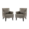 Nileus Set of 2 Modern Classic Polyester Accent Chairs with Solid Wood Legs by HULALA HOME