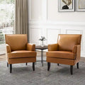 Nileus Set of 2 Modern Classic Polyester Accent Chairs with Solid Wood Legs by HULALA HOME