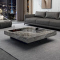 JASIWAY Elegant Sintered Stone Square Coffee Table