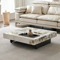 JASIWAY Elegant Sintered Stone Square Coffee Table