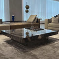 JASIWAY Elegant Sintered Stone Square Coffee Table