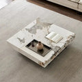JASIWAY Elegant Sintered Stone Square Coffee Table