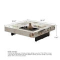 JASIWAY Elegant Sintered Stone Square Coffee Table