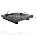 JASIWAY Elegant Sintered Stone Square Coffee Table