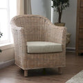 Furniture of America Lali Rustic Kubu Rattan Wicker Lounge Chair