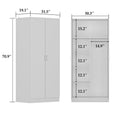 5-Shelf Wardrobe Cabinet with Double Doors