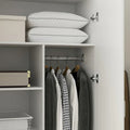 Freestanding 2-Door Bedroom Armoire with Hanging Rod