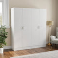 Freestanding 2-Door Bedroom Armoire with Hanging Rod
