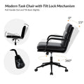 Joseph Contemporary Faux Leather Task Chair with Tilt Lock and Center Tilt by HULALA HOME