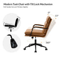 Joseph Contemporary Faux Leather Task Chair with Tilt Lock and Center Tilt by HULALA HOME