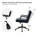 Joseph Contemporary Faux Leather Task Chair with Tilt Lock and Center Tilt by HULALA HOME