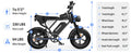 Ridstar Electric Bike for Adults Q20, 1200W 30MPH, 48V 15.6ah Electric Bicycle, 7 Speed Full Suspension Mountain Bike UL2849