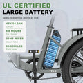 ABORON 3.0 Fat Tire Electric Trike for Senior Foldable E - Bike, 500W Motorized Tricycle Adult 20" Folding 3 Wheel Electric Commute Bike Trike W/48V Battery and Storage Baskets