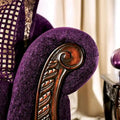 Grendel Classic Purple Chenille Loveseat with Rolled Arms by Furniture of America
