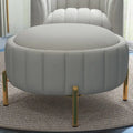 SEYNAR Modern Velvet Tufted Swivel Club Chair and Ottoman Set