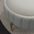 SEYNAR Modern Velvet Tufted Swivel Club Chair and Ottoman Set