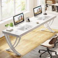78.74-Inch Extra Long Double Computer Desk with Stylish Metal Legs for Home Office