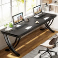 78.74-Inch Extra Long Double Computer Desk with Stylish Metal Legs for Home Office