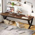 78.74-Inch Extra Long Double Computer Desk with Stylish Metal Legs for Home Office