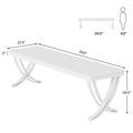78.74-Inch Extra Long Double Computer Desk with Stylish Metal Legs for Home Office