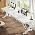 78.74-Inch Extra Long Double Computer Desk with Stylish Metal Legs for Home Office