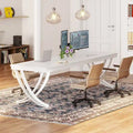 78.74-Inch Extra Long Double Computer Desk with Stylish Metal Legs for Home Office