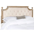 SAFAVIEH Desiderata Rustic Wood Upholstered Headboard