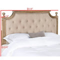 SAFAVIEH Desiderata Rustic Wood Upholstered Headboard