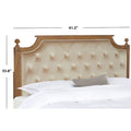 SAFAVIEH Desiderata Rustic Wood Upholstered Headboard