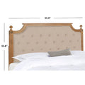 SAFAVIEH Desiderata Rustic Wood Upholstered Headboard