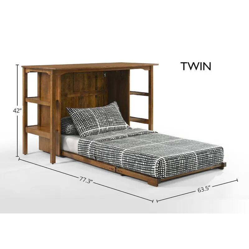 Siesta Murphy Bed Desk with Gel Memory Foam Mattress