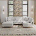 5-Piece Corduroy Modular Sectional Sofa with Ottoman