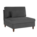 5-Piece Corduroy Modular Sectional Sofa with Ottoman