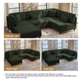 5-Piece Corduroy Modular Sectional Sofa with Ottoman