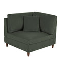 5-Piece Corduroy Modular Sectional Sofa with Ottoman