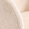 Modern Swivel Barrel Chair with 360-Degree Rotation - Single Fabric Accent Chair