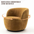 Modern Swivel Barrel Chair with 360-Degree Rotation - Single Fabric Accent Chair