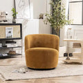 Modern Swivel Barrel Chair with 360-Degree Rotation - Single Fabric Accent Chair