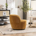 Modern Swivel Barrel Chair with 360-Degree Rotation - Single Fabric Accent Chair
