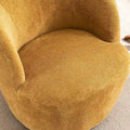 Modern Swivel Barrel Chair with 360-Degree Rotation - Single Fabric Accent Chair