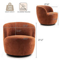 Modern Swivel Barrel Chair with 360-Degree Rotation - Single Fabric Accent Chair