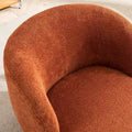 Modern Swivel Barrel Chair with 360-Degree Rotation - Single Fabric Accent Chair