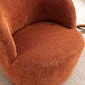 Modern Swivel Barrel Chair with 360-Degree Rotation - Single Fabric Accent Chair