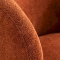 Modern Swivel Barrel Chair with 360-Degree Rotation - Single Fabric Accent Chair