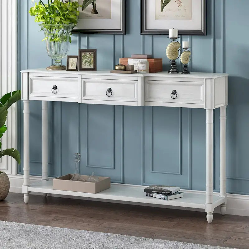 Entryway Console Table with Drawers - Stylish Sofa Table