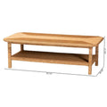 Minahasa Bohemian Braided Rattan Coffee Table in Light Honey
