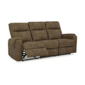 Signature Design by Ashley Edenwold Brown Reclining Sofa - Dimensions: 86" W x 40" D x 40" H