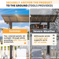 AECOJOY 20' x 10' Outdoo Gazebo for Patio, Large 10x20 Pergola Carport